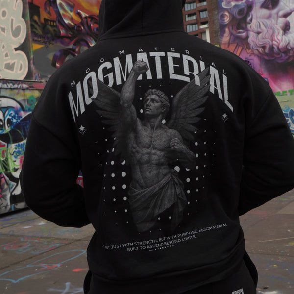 MOG Zip-up hoodie heren zwart - vest met rits frontaal